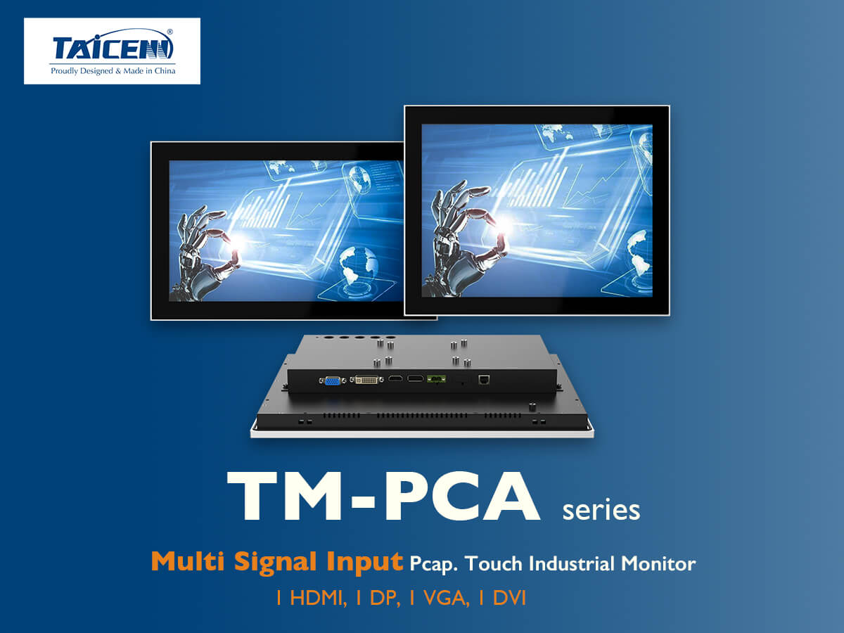 multiple video input industrial capacitive monitor