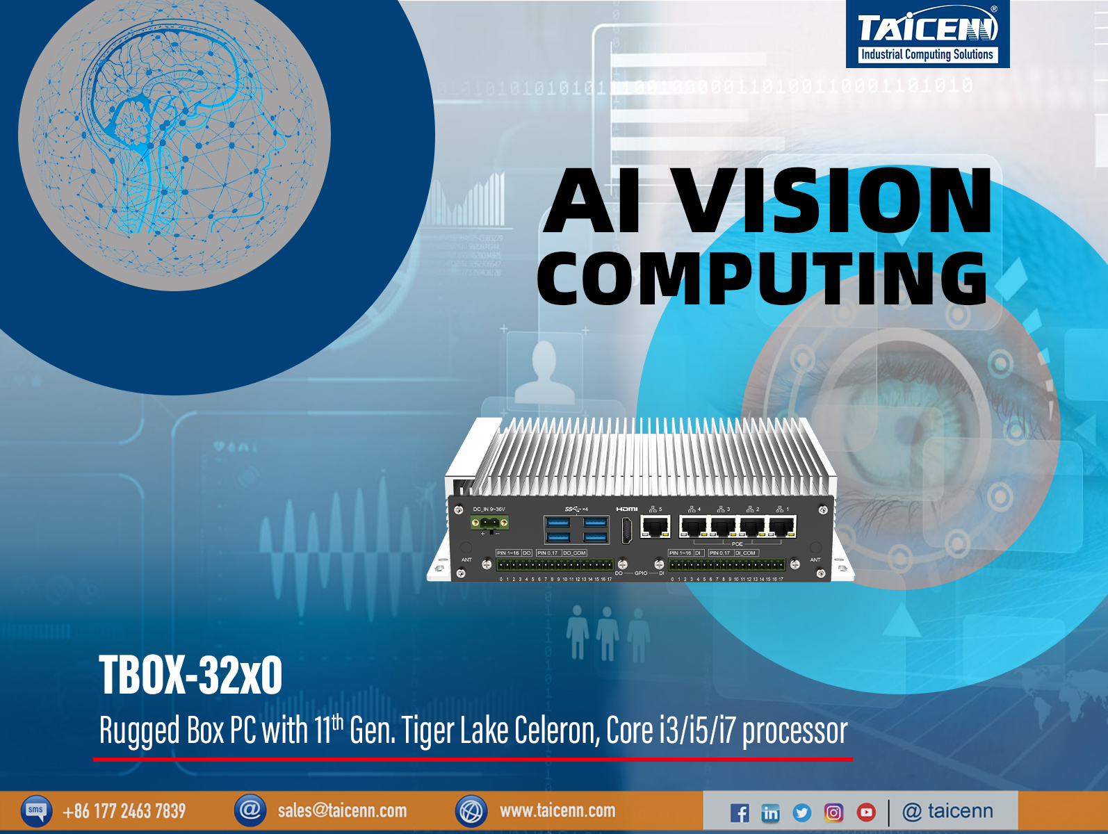 Embedded computer for Machine Vision