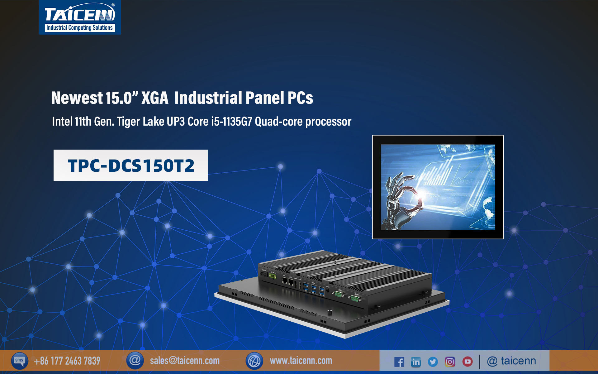 15.0 inch Panel PC with Intel Tiger Lake Core i5